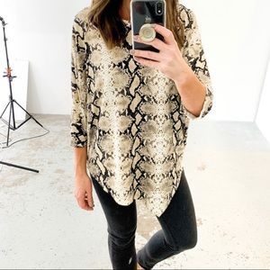 Snake scale print top